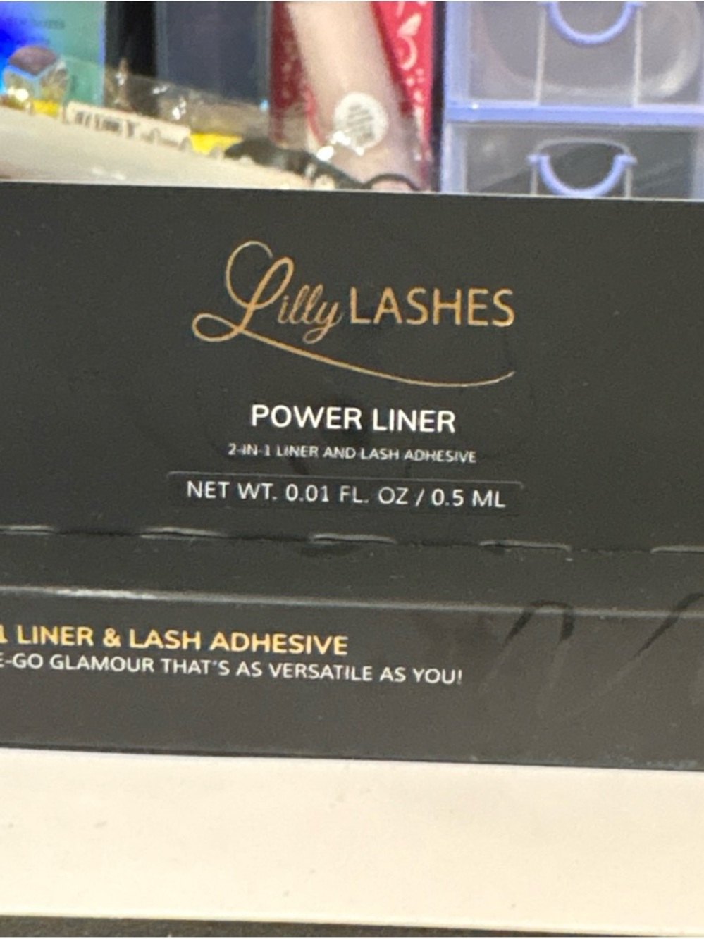 Lilly Lashes Power Liner in Black and Gold Packaging